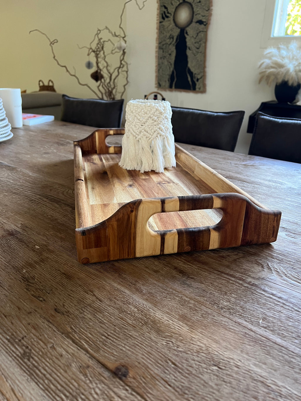 Plateau en bois d'acacia Sen-Wood Atelier