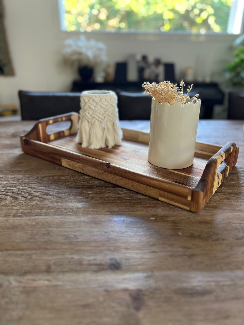 Plateau en bois d'acacia Sen-Wood Atelier