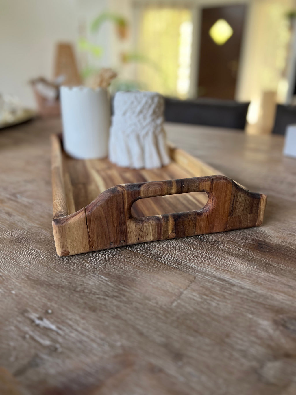 Plateau en bois d'acacia Sen-Wood Atelier