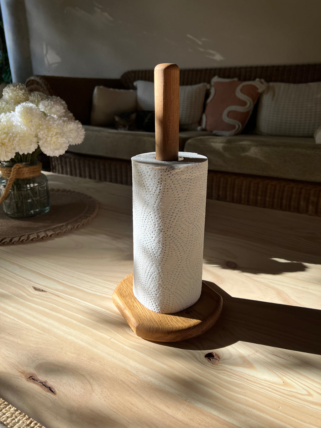 Porte-essuie-tout en bois massif Sen-Wood Atelier